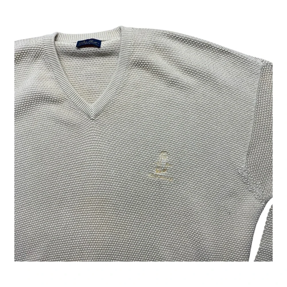 Peter Scott Sweater Mens V Neck Knit Waffle Texture Made In‎ Scotland Size 2x